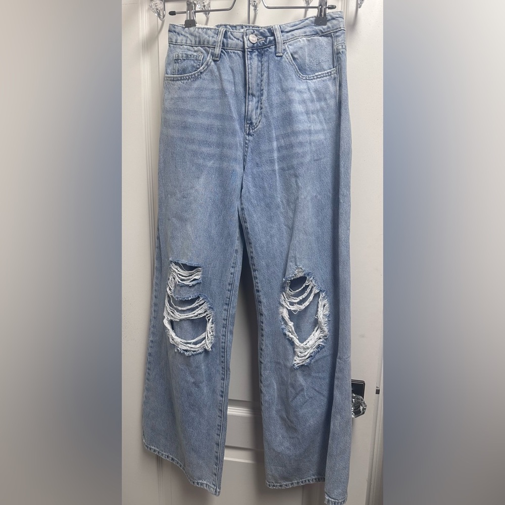 NWT Lovervet by Vervet Light Blue Distressed Women Jeans size 26
